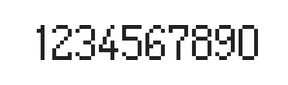 5×9数字点阵字体 ddN59AB1109