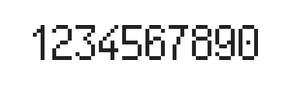 5×9数字点阵字体 ddN59AB1110
