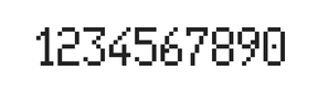 5×9数字点阵字体 ddN59AB1111