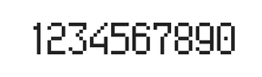 5×9数字点阵字体 ddN59AB1112