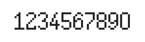 5×9数字点阵字体 ddN59AB1118