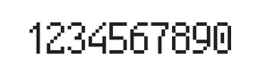 5×9数字点阵字体 ddN59AB1121