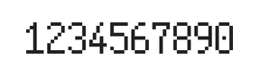 5×9数字点阵字体 ddN59AB1122