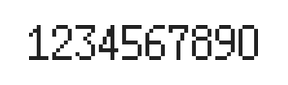 5×9数字点阵字体 ddN59AB1123