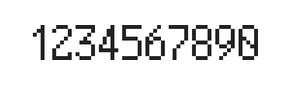 5×9数字点阵字体 ddN59AB1126