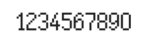 5×9数字点阵字体 ddN59AB1128