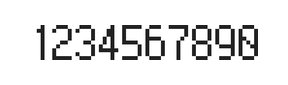 5×9数字点阵字体 ddN59AB1130