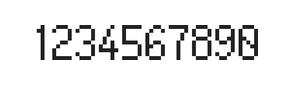 5×9数字点阵字体 ddN59AB1133