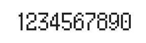 5×9数字点阵字体 ddN59AB1135