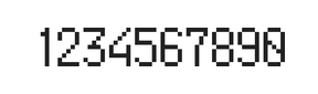 5×9数字点阵字体 ddN59AB1142