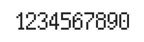 5×9数字点阵字体 ddN59AB1144