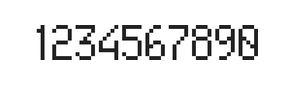 5×9数字点阵字体 ddN59AB1145