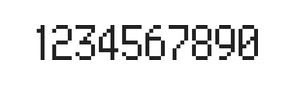 5×9数字点阵字体 ddN59AB1148