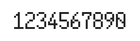 5×9数字点阵字体 ddN59AB1150