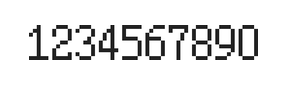 5×9数字点阵字体 ddN59AB1151