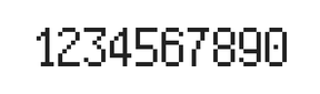 5×9数字点阵字体 ddN59AB1152