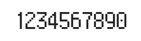5×9数字点阵字体 ddN59AB1155