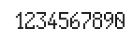 5×9数字点阵字体 ddN59AB1166