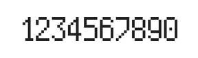 5×9数字点阵字体 ddN59AB1173