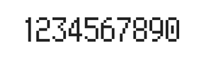 5×9数字点阵字体 ddN59AB1177
