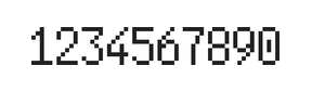 5×9数字点阵字体 ddN59AB1181
