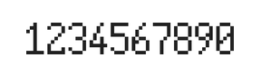 5×9数字点阵字体 ddN59AB1186
