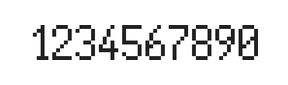 5×9数字点阵字体 ddN59AB1188