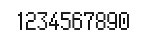 5×9数字点阵字体 ddN59AB1189