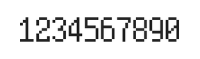 5×9数字点阵字体 ddN59AB1190