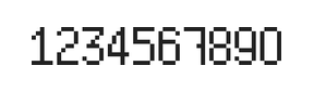 5×9数字点阵字体 ddN59AB1192