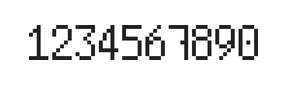 5×9数字点阵字体 ddN59AB1193
