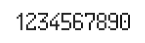 5×9数字点阵字体 ddN59AB1194
