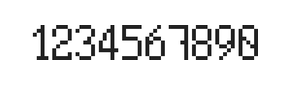5×9数字点阵字体 ddN59AB1195