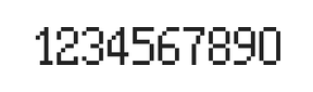 5×9数字点阵字体 ddN59AB1196