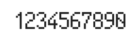 5×9数字点阵字体 ddN59AB1197