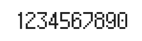 5×9数字点阵字体 ddN59AB1199