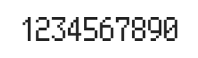 5×9数字点阵字体 ddN59AB1200