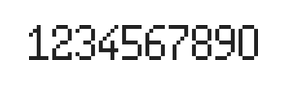 5×9数字点阵字体 ddN59AB1201
