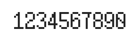 5×9数字点阵字体 ddN59AB1202