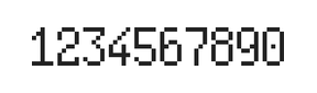 5×9数字点阵字体 ddN59AB1204