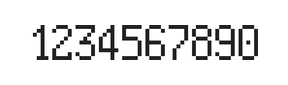 5×9数字点阵字体 ddN59AB1205