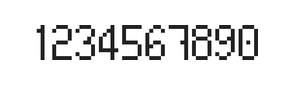 5×9数字点阵字体 ddN59AB1211