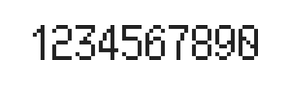 5×9数字点阵字体 ddN59AB1212
