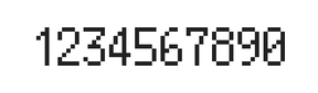 5×9数字点阵字体 ddN59AB1215