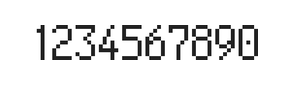 5×9数字点阵字体 ddN59AB1217
