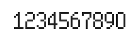 5×9数字点阵字体 ddN59AB1218