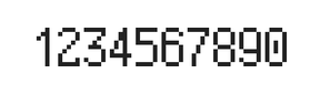 5×9数字点阵字体 ddN59AB1219