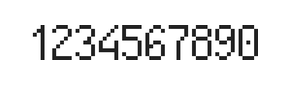 5×9数字点阵字体 ddN59AB1224