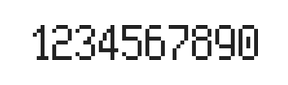 5×9数字点阵字体 ddN59AB1225