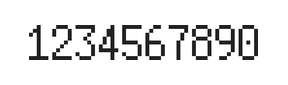 5×9数字点阵字体 ddN59AB1226